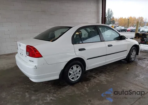 2004 Honda Civic Vp из США, поврежденный, VIN 2HGES16334H571962